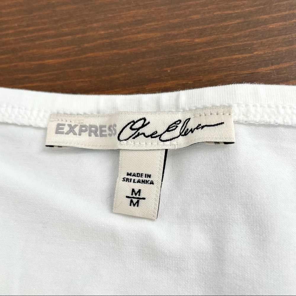 EXPRESS White Boat Neck Top M - Picture 4 of 6